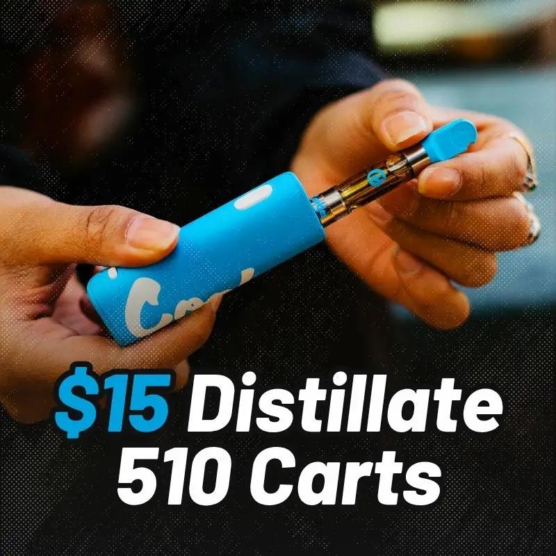 $15 Distillate 510 Carts Deal