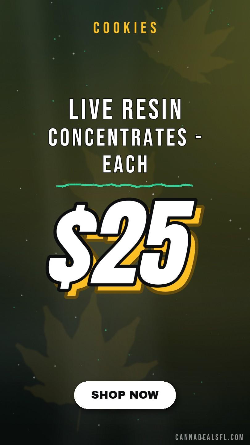 Live Resin Concentrates - $25 each