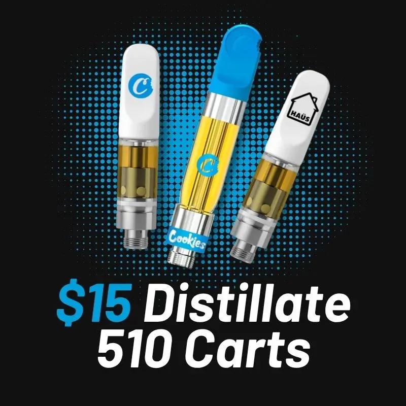 $15 Distillate 510 Carts