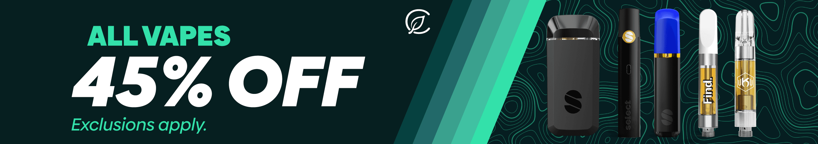 45% Off All Vapes with Exclusions