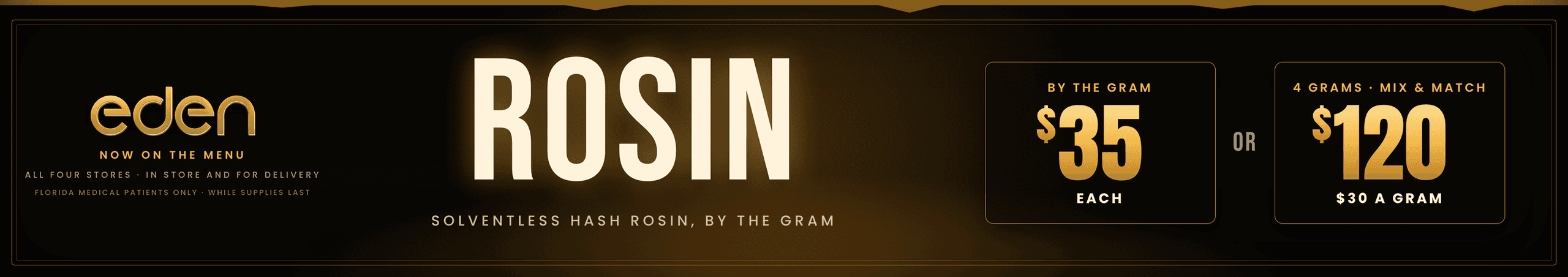 Rosin by the Gram: $35 or 4g for $120 - Cannabis deal image