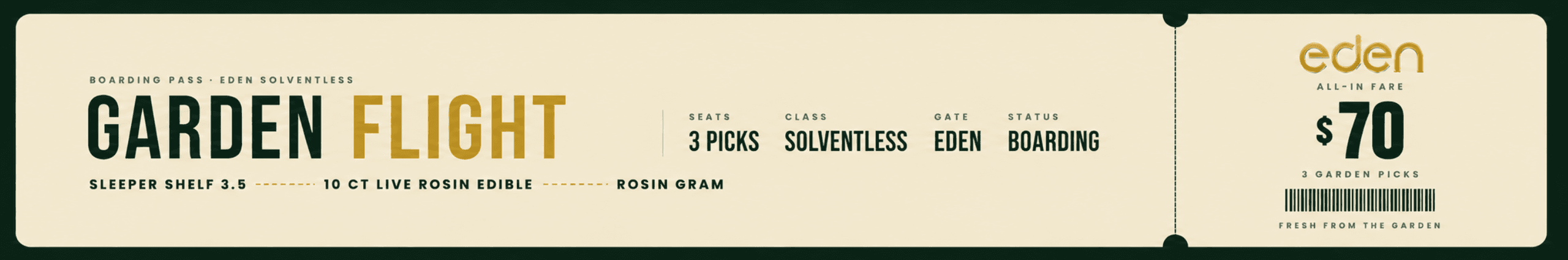 Eden Garden Flight Bundle $70 - Cannabis deal image
