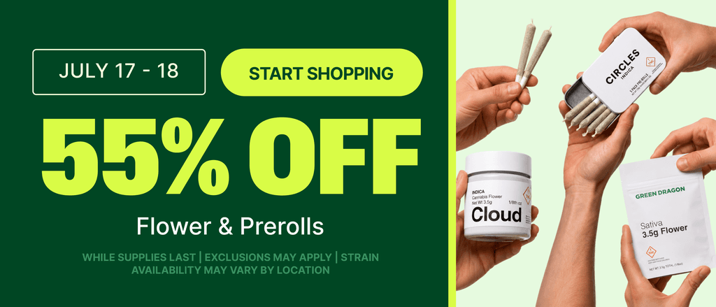 55% Off Flower & Prerolls July 17-18 - Cannabis deal image