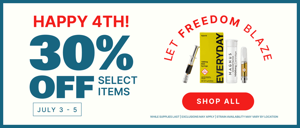 30% Off Select Items for 4th of July - Cannabis deal image