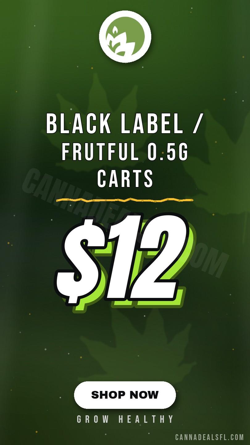 Black Label / Frutful 0.5G Carts - $12