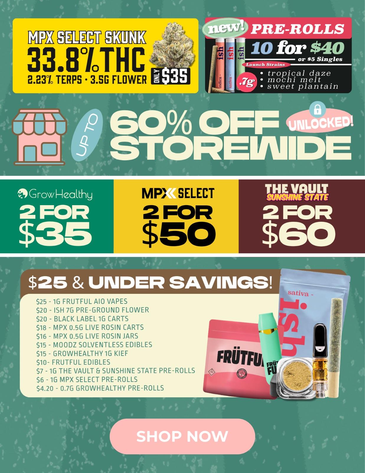 Happy Hour: 2X Points on All Products!