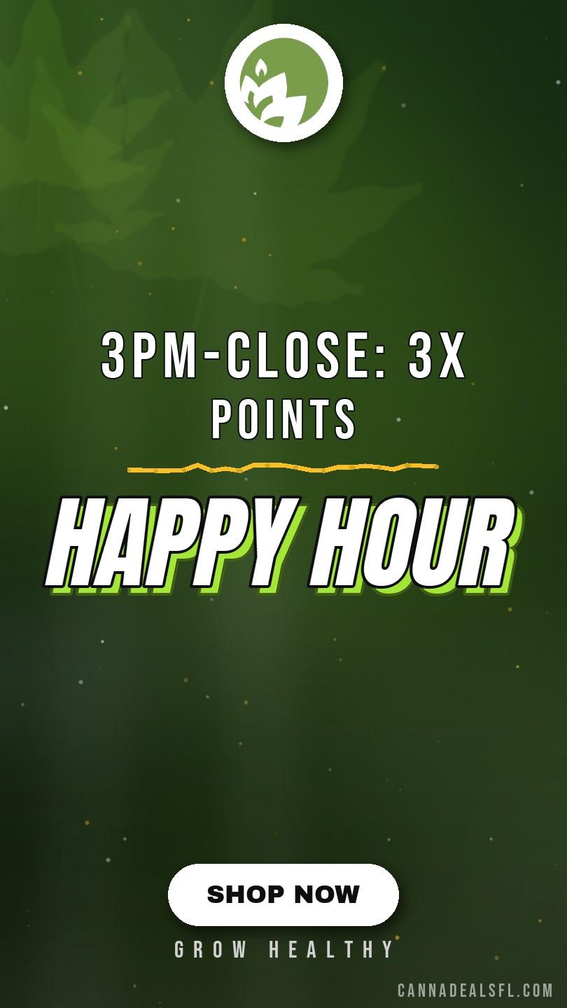 Happy Hour 3pm-Close: 3x Points!