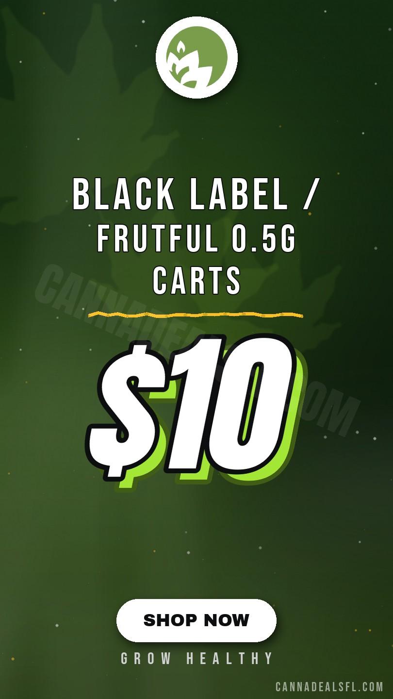 Black Label / Frutful 0.5G Carts - $10 - Cannabis deal image
