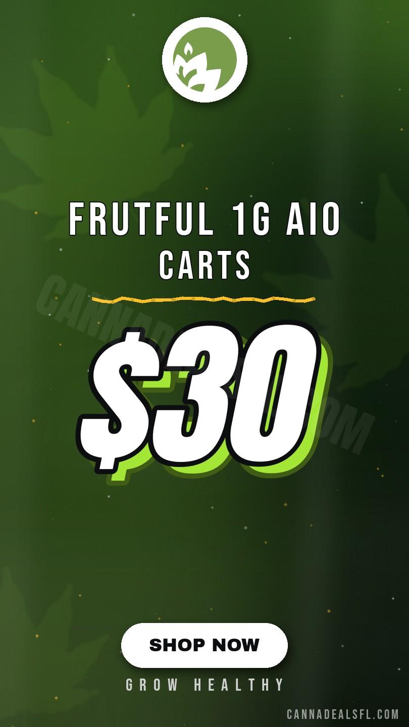 $30 Frutful 1g AIO Carts