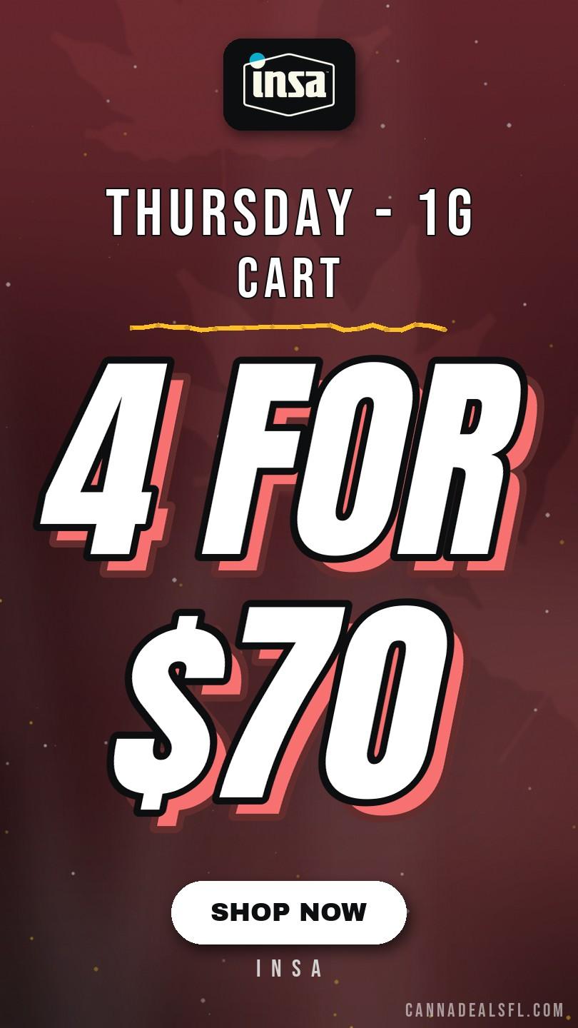Thursday - 1g Cart 4 for $70