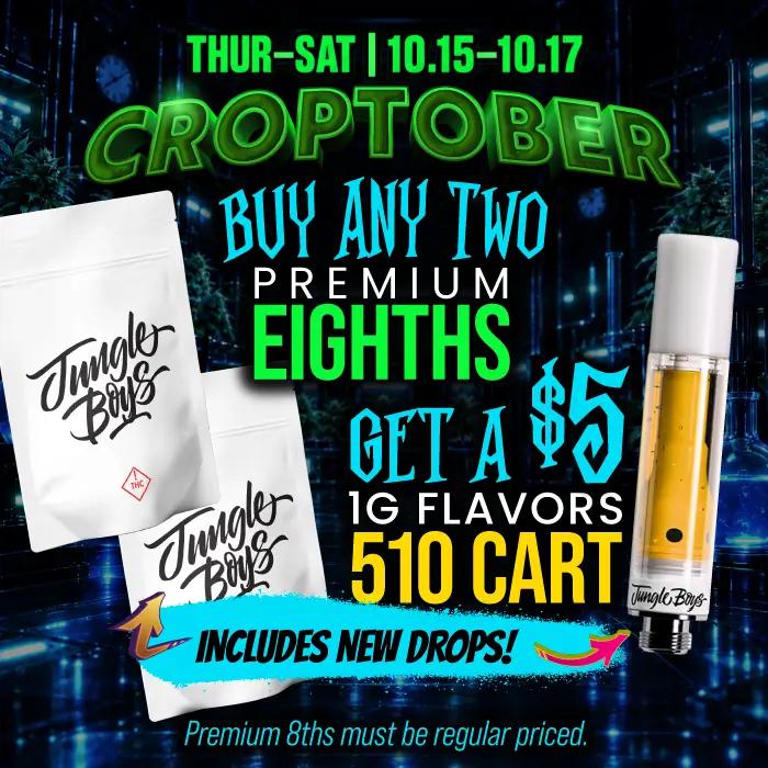 Buy 2 Premium Eighths Get $5 Cart - Cannabis deal image