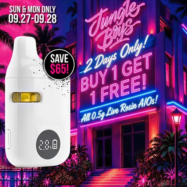 Buy 1 Get 1 Free Live Rosin AIOs