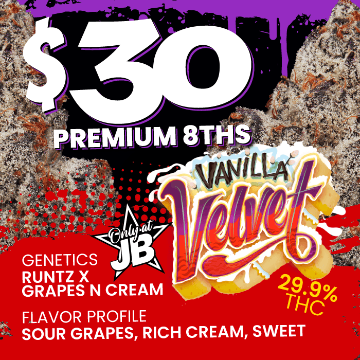 $30 Premium 8ths & Vanilla Velvet Deal