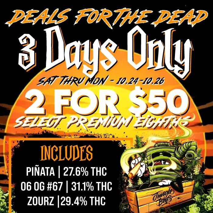 3 Days Only: 2 for $50 Premium Eighths - Cannabis deal image