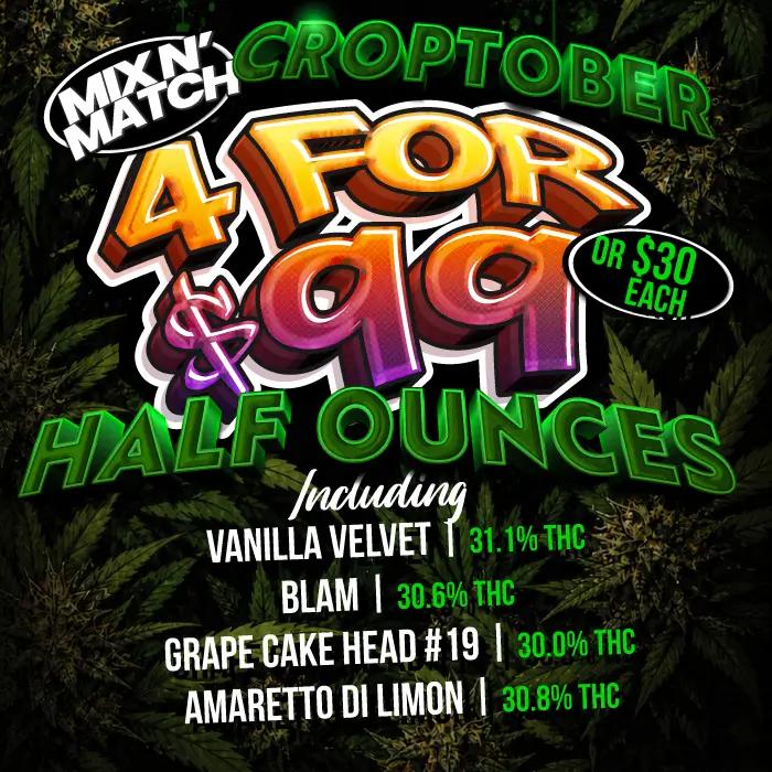 Croptober Mix N' Match 4 for $99 - Cannabis deal image