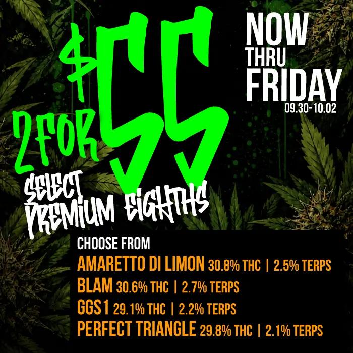 2 For $70 Select Premium Eighths - Cannabis deal image