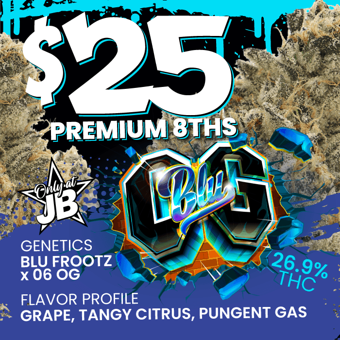 $25 Premium 8ths of Blu OG - Cannabis deal image