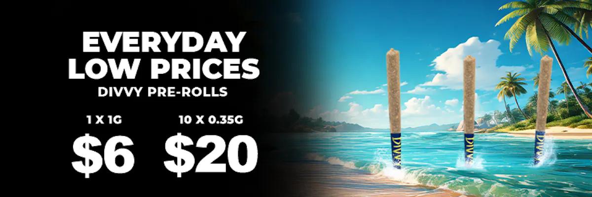 Divvy Pre-Rolls Everyday Low Prices