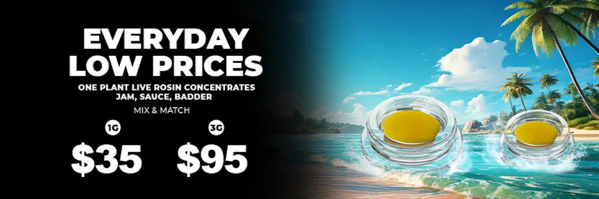 Everyday Low Prices on Live Rosin Concentrates