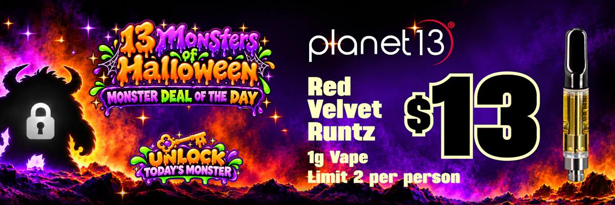 Red Velvet Runtz Vape $13 Monster Deal - Cannabis deal image