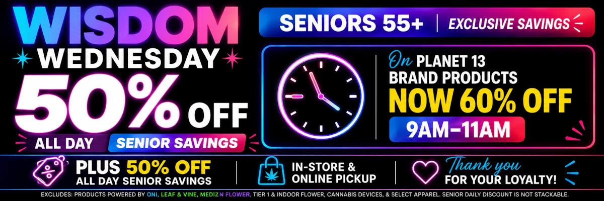 Wednesday 50% Off & Early Bird 60% Off