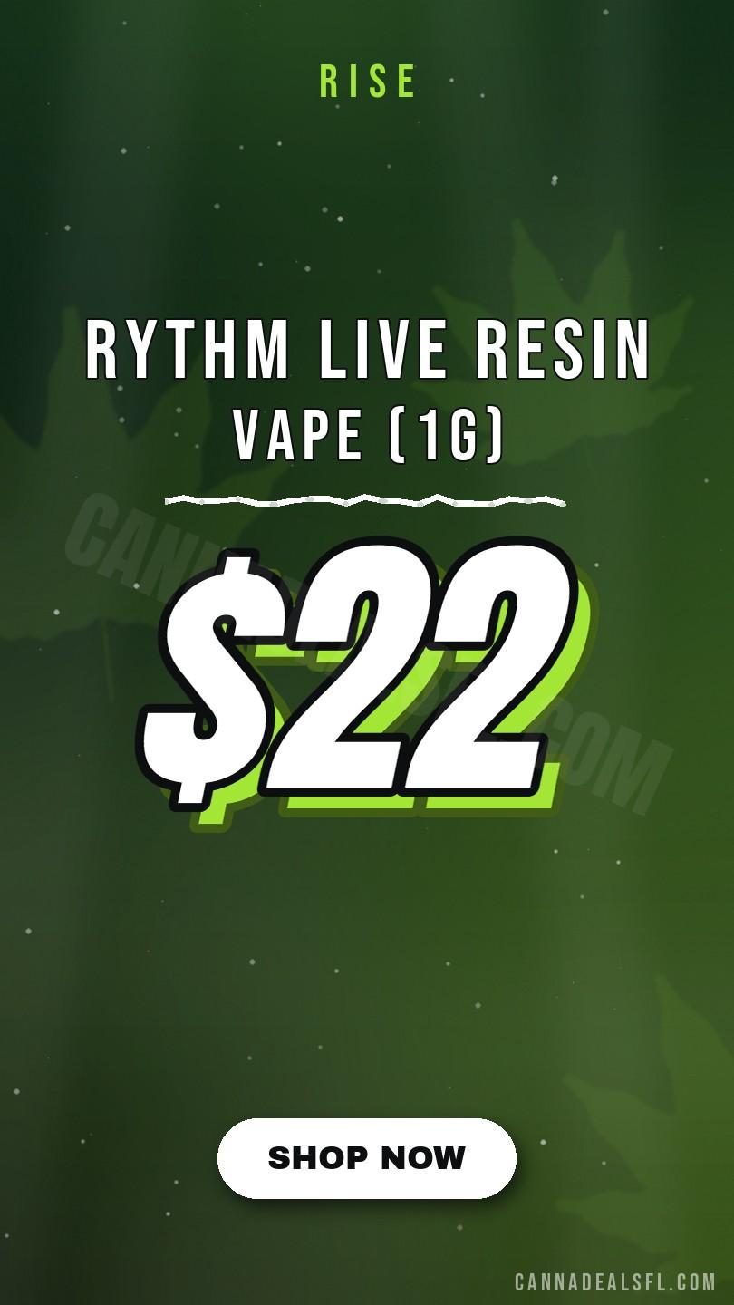 $22 - RYTHM Live Resin Vape (1g) - Cannabis deal image