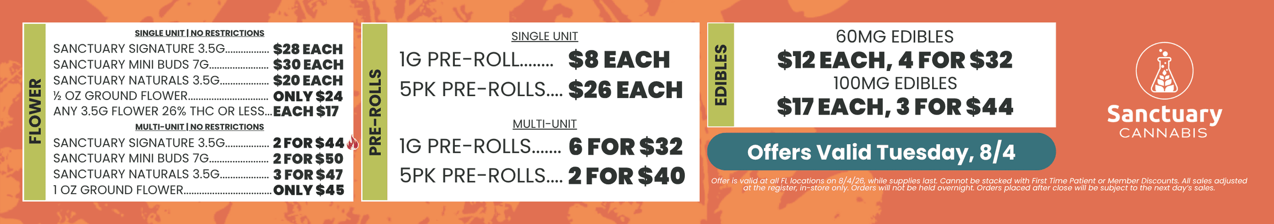 Flower, Pre-Rolls, and Edibles Deals - Cannabis deal image