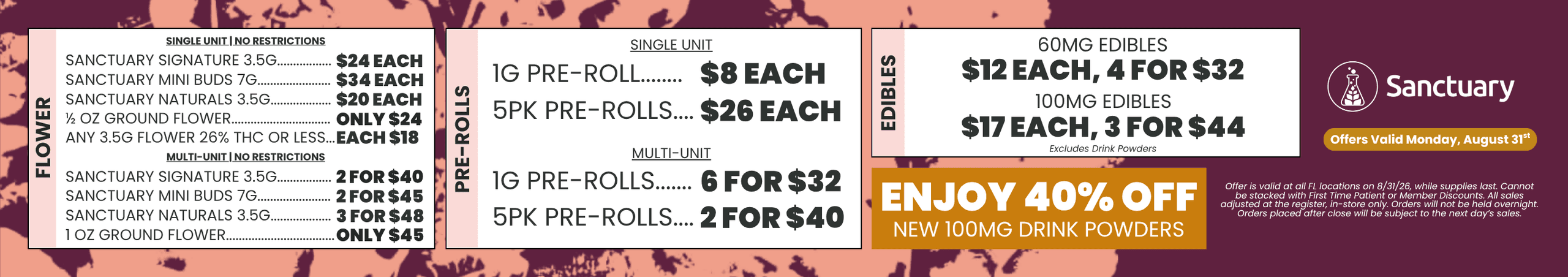 Flower, Pre-Rolls, and Edibles Deals