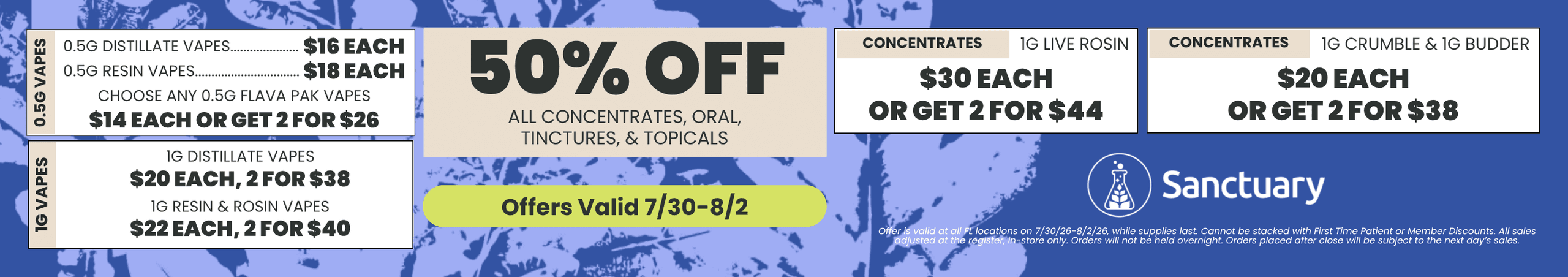 50% Off Concentrates & Deals on Vapes