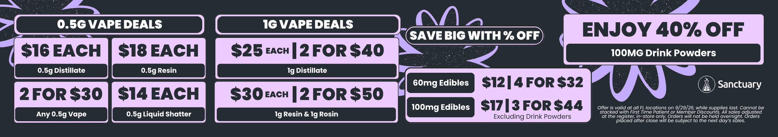 Vape Deals, Edible Bundles & 40% Off Powders - Cannabis deal image
