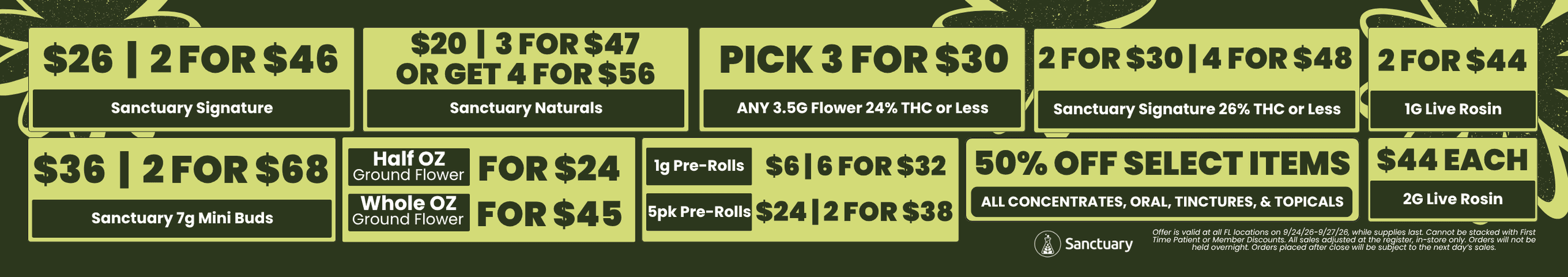 50% Off Select Items & Flower Deals - Cannabis deal image