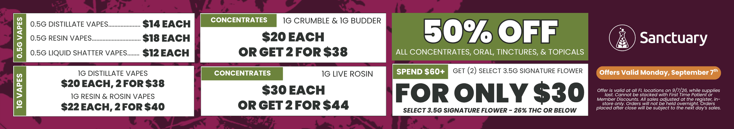 Vape Deals, Concentrates, and Flower Special - Cannabis deal image