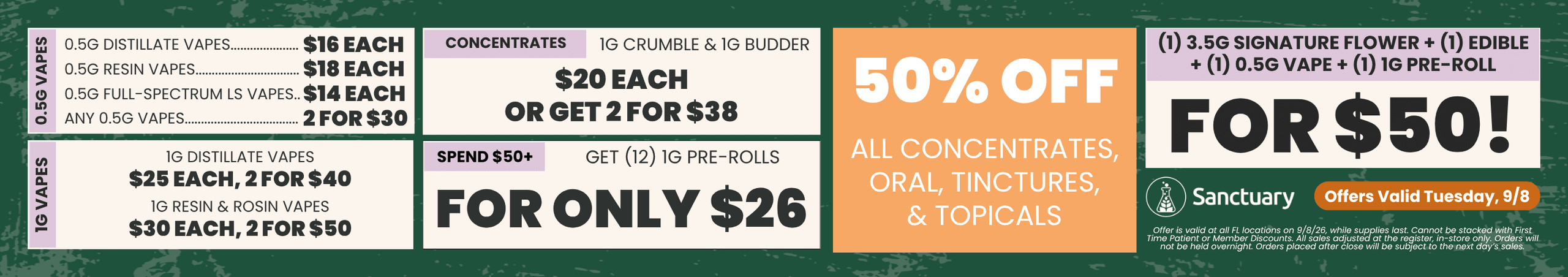 Big Discounts on Vapes, Concentrates & More - Cannabis deal image