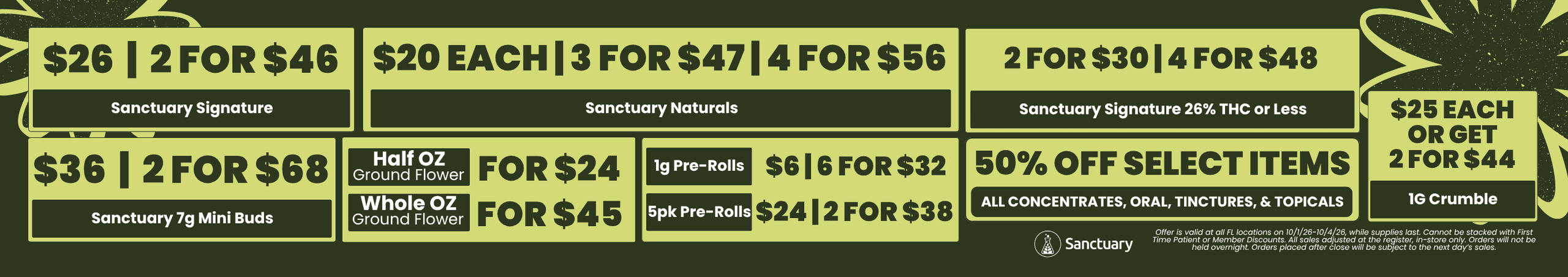 50% Off Select Items & Flower Deals - Cannabis deal image