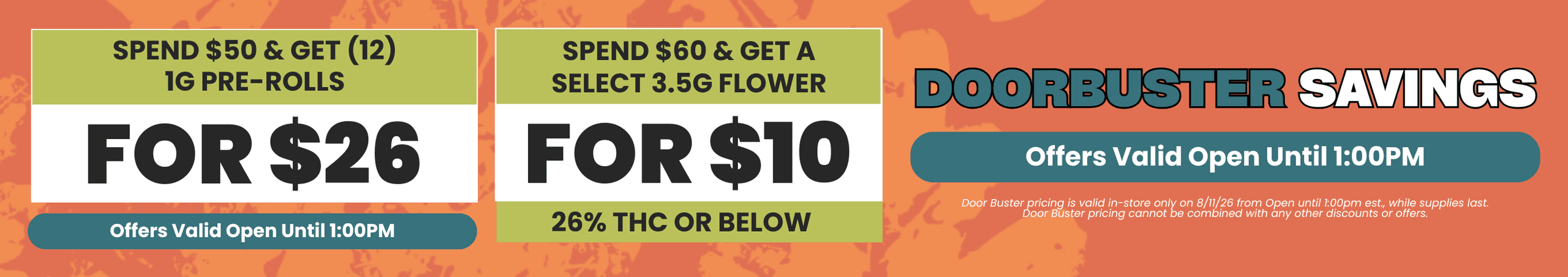 Doorbuster Savings Until 1PM