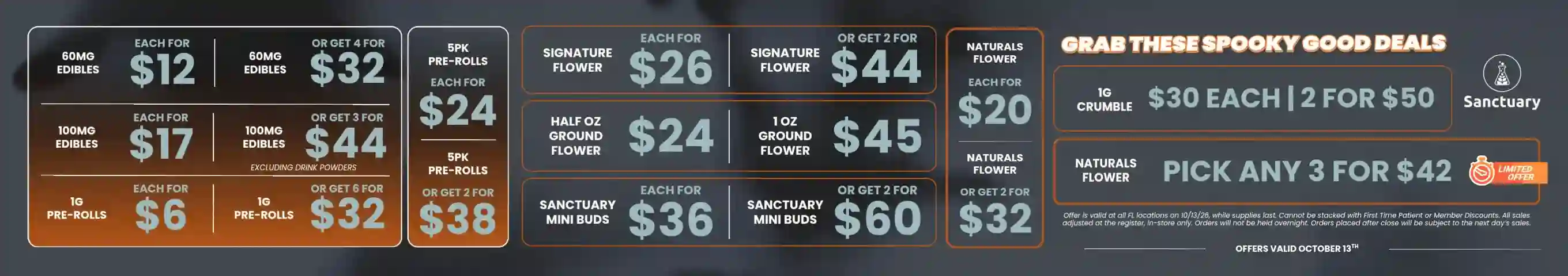 Spooky Good Deals: Edibles, Flower & Pre-Rolls - Cannabis deal image