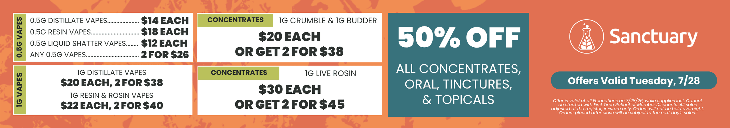 50% Off Concentrates & More Vapes Deals