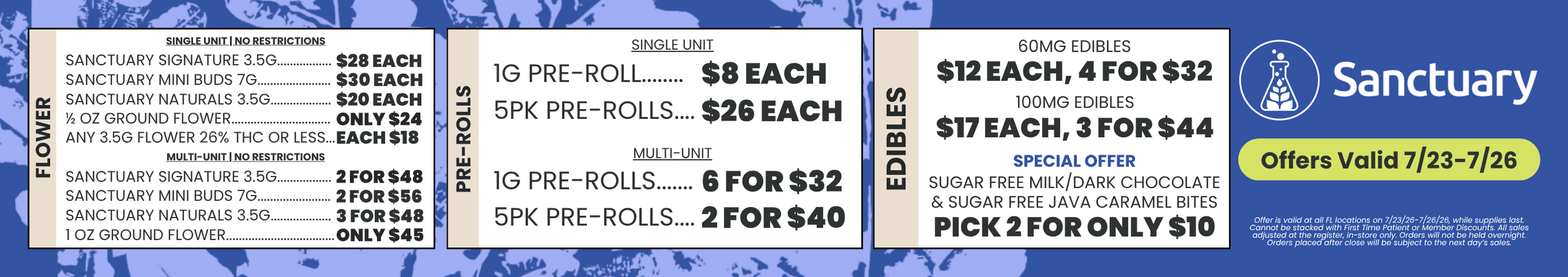Flower, Pre-Rolls, and Edibles Deals