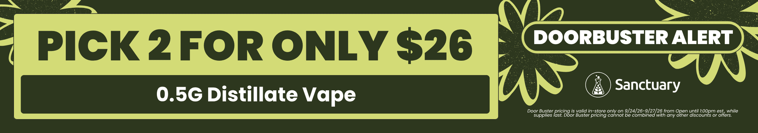 Pick 2 Distillate Vapes For $26