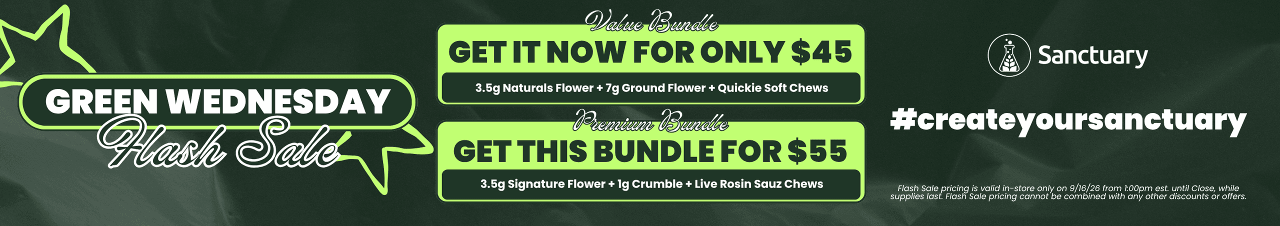 Green Wednesday Flash Sale Bundles - Cannabis deal image