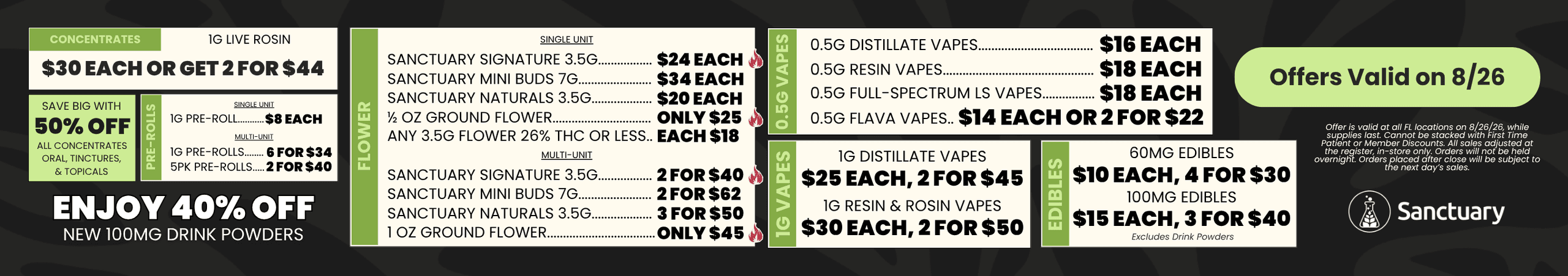 New Drink Powders & Select Vape Deals