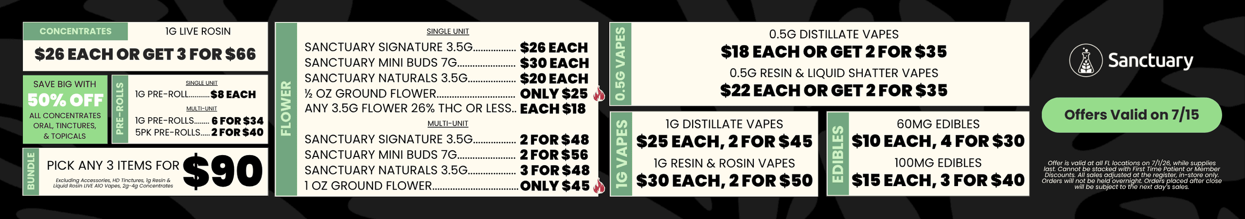 Daily Deals on Flower, Vapes, Edibles & More