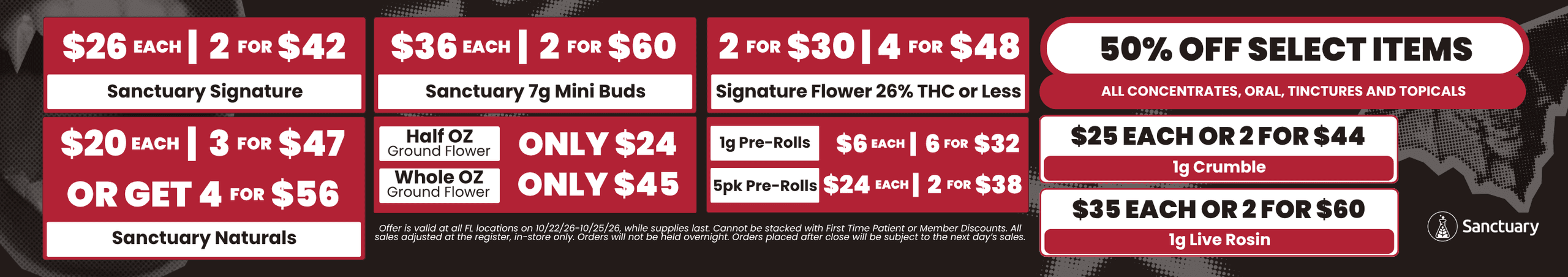 50% Off Select Items & Flower Deals - Cannabis deal image