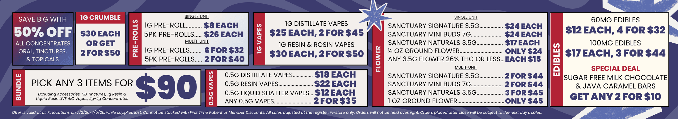 50% Off Concentrates & Various Deals