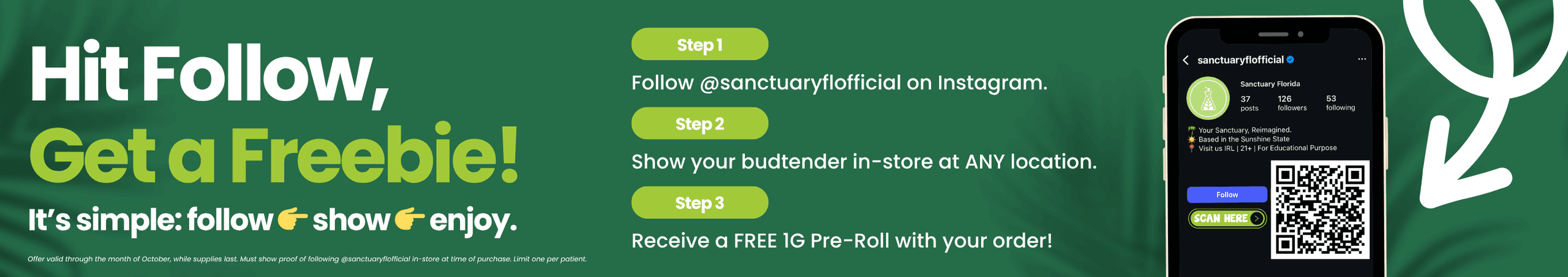 Follow Us for a Free Pre-Roll