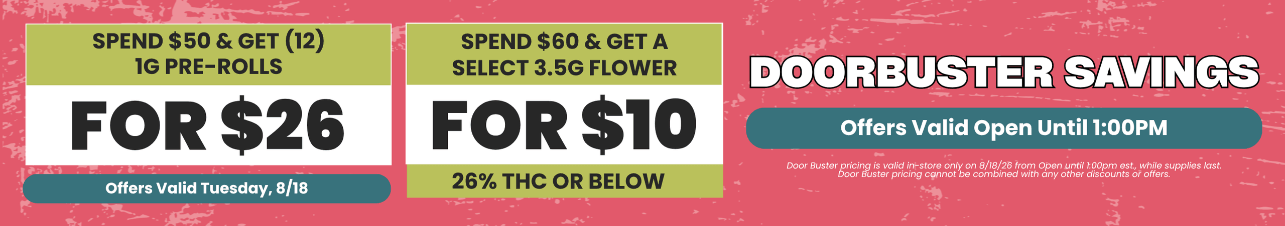 Doorbuster Savings & Pre-Roll Deals