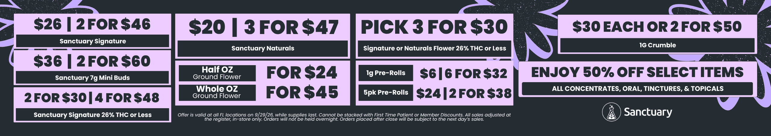 50% Off Select Items & Flower Deals - Cannabis deal image