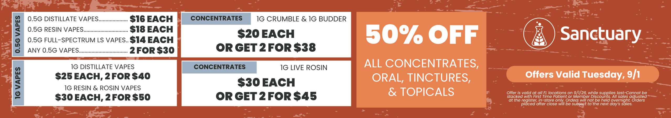 Vapes, Concentrates, & More - Big Savings!