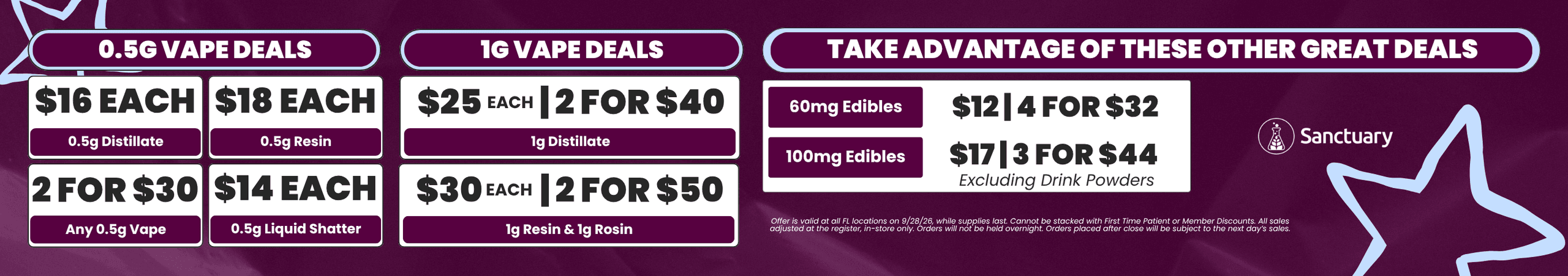 Vape and Edible Deals Galore