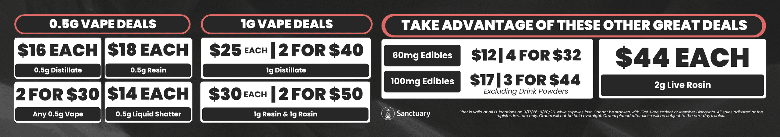 Vape & Edible Deals Galore!